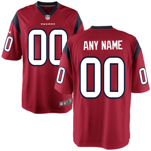 Men Houston Texans Nike Red Custom Alternate Game NFL Jersey